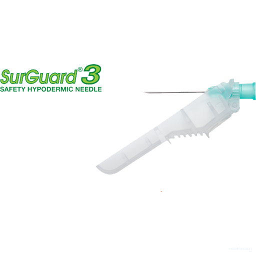 18G x 1" - SurGuard®3 SG3-1825 Safety Needles | 100 per Box