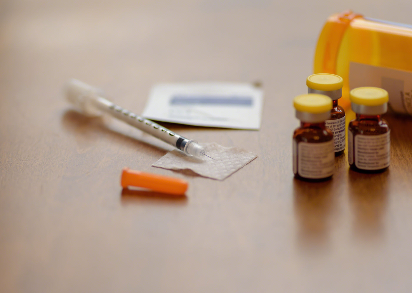Insulin Syringe with Medicine