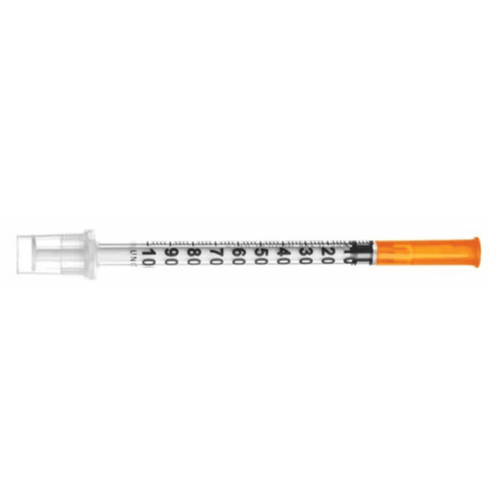 0.5 mL | 30G x 1/2" - SOL‐VET™ V5305 Insulin Syringe w/Fixed Needle | U‐100 w/half unit markings | 100 per Box