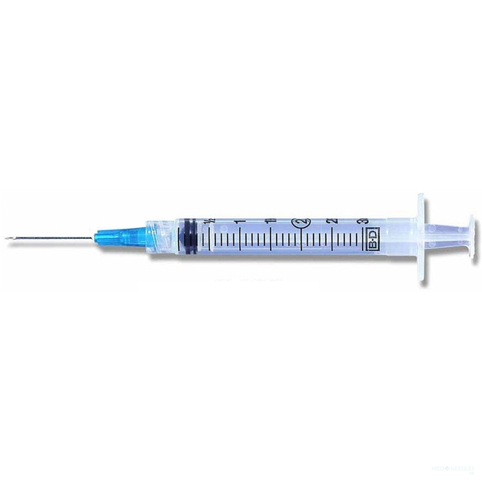 3mL | 25G x 5/8" - BD Luer-Lok™ Syringes with PrecisionGlide™ Needles | 100 per Box | BD-309570