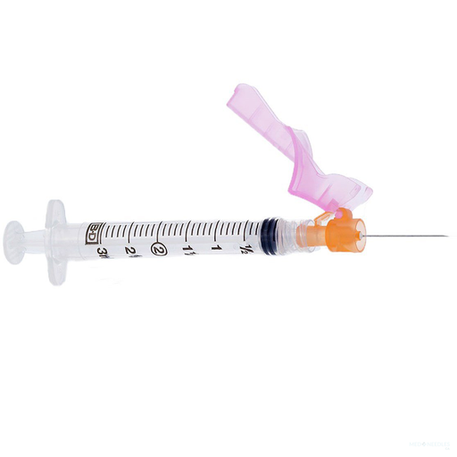 3mL | 23G x 1" - BD Luer-Lok™ Syringe with BD Eclipse™ Safety | Thin Wall Needle | 50 per Box | BD-305782