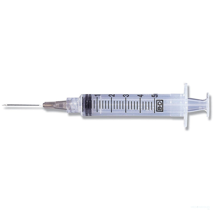 5mL | 22G x 1" - BD Luer-Lok™ Syringes with PrecisionGlide™ Needles | 100 per Box | BD-309630