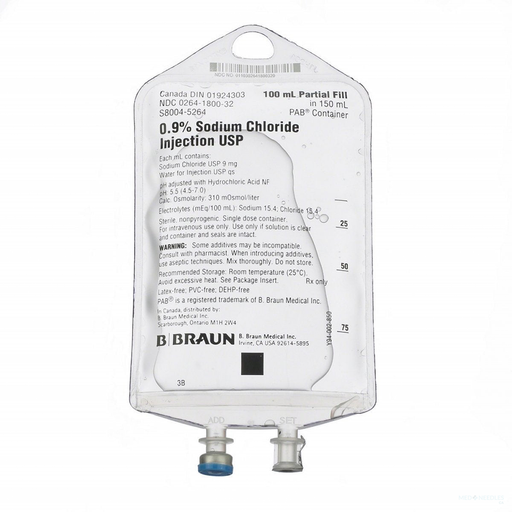 0.9% Sodium Chloride Injection, USP | 100 mL Fill in 150 mL PAB BB-S8004-526400