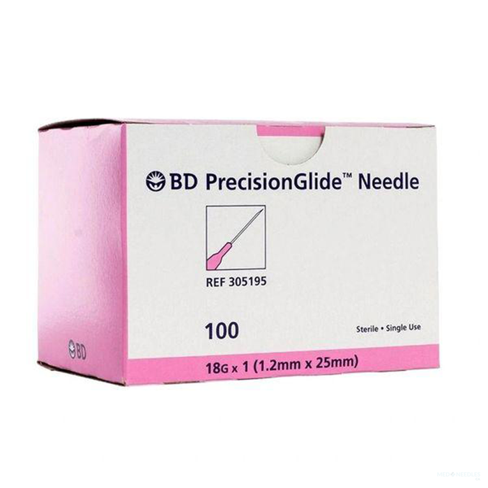 18G x 1" - PrecisionGlide Needle | 100 per Box | BD-305195