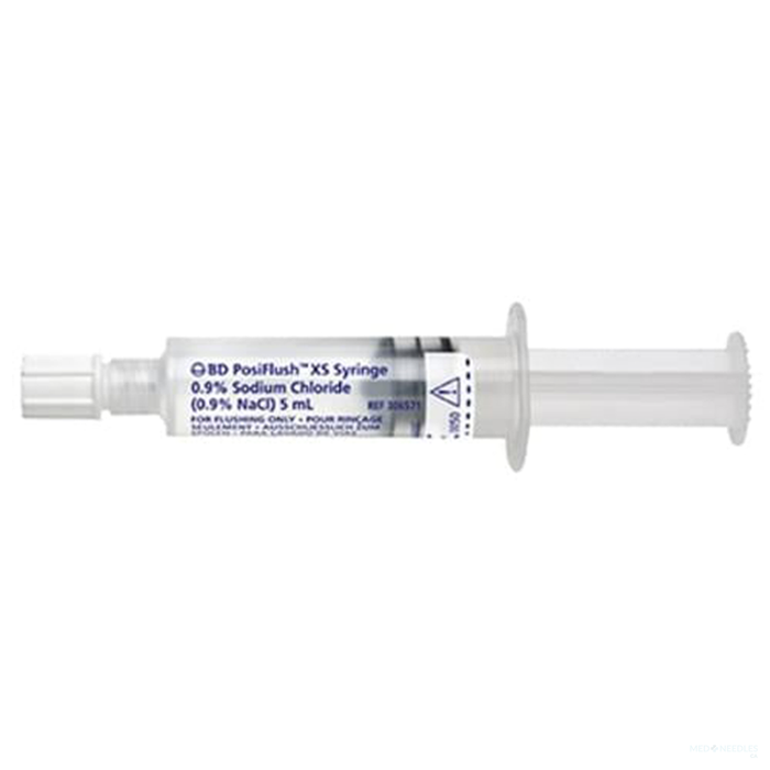 5mL - BD PosiFlush™ Externally Sterile (XS) Saline Flush Syringe | Box of 30 | BD-306571