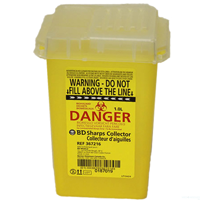 Eclipse™ Vacutainer® Sharps Disposal Container | 1qt, Yellow | Each | BD-367216