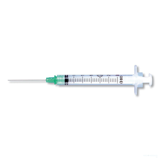 3mL | 25G x 5/8" - BD Integra™ Retracting Safety Syringe with BD™ Tru-Lok Technology Needle | 100 per Box | BD-305269