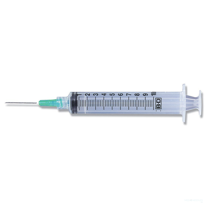 10mL | 21G x 1 1/2" - BD Luer-Lok™ Syringes with PrecisionGlide™ Needles | 100 per Box | BD-309643