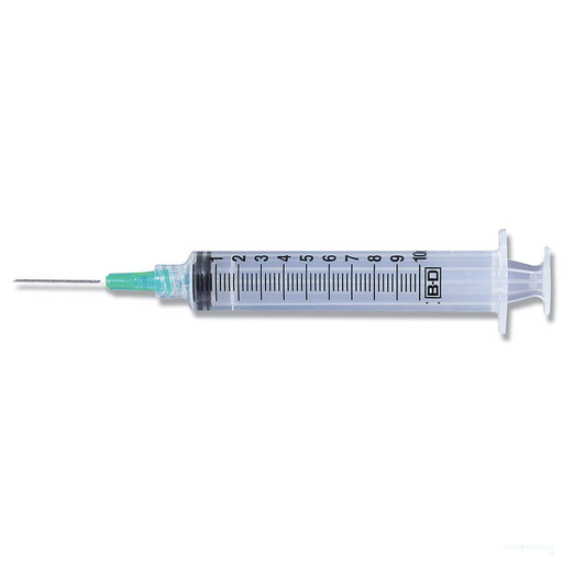 10mL | 21G x 1" - BD Luer-Lok™ Syringes with PrecisionGlide™ Needles | 100 per Box | BD-309642