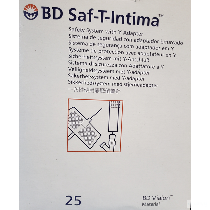 24G x 3/4" - BD Saf-T-Intima | IV Safety System with Y-Adapter | Each