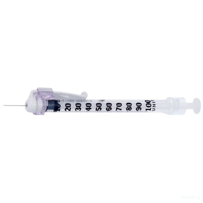 1mL | 27G x 1/2" - BD Tuberculin Syringes with SafetyGlide™ Permanently Attached Needles | 100 per Box | BD-305945