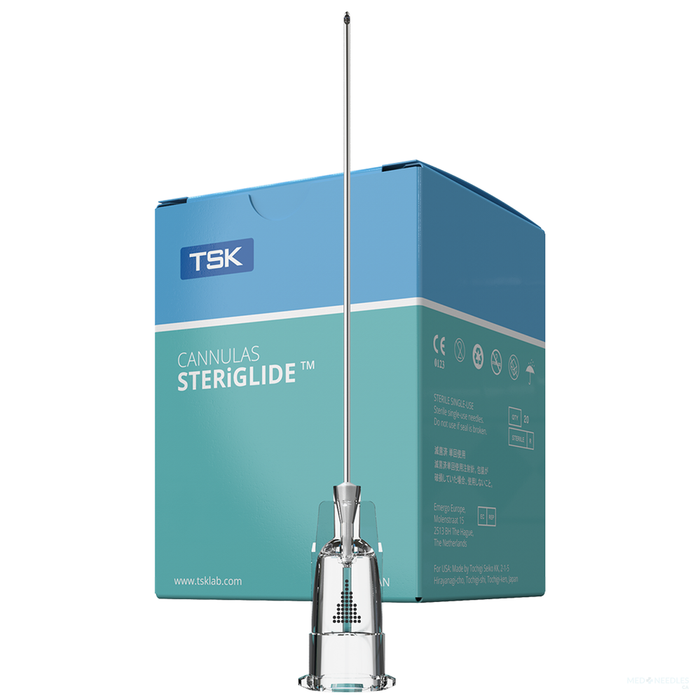 25G x 1 1/2" (38mm) - TSK STERiGLIDE™ Esthetic Cannula | 20 per Box