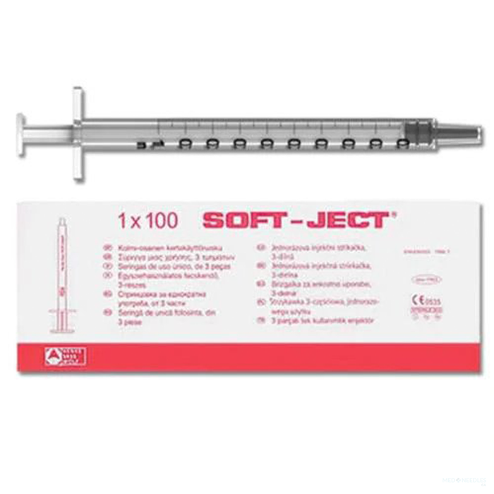 1mL -  Soft-Ject Slip Tip Low Dead Space Syringe | 100 per Box HSW-8300014579
